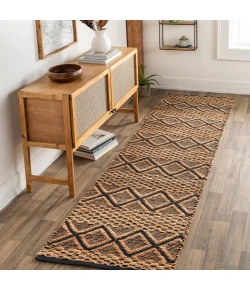 Surya Santa Barbara SBB2313 Tan Black Area Rug 2 ft. 6 in. X 8 ft. Runner
