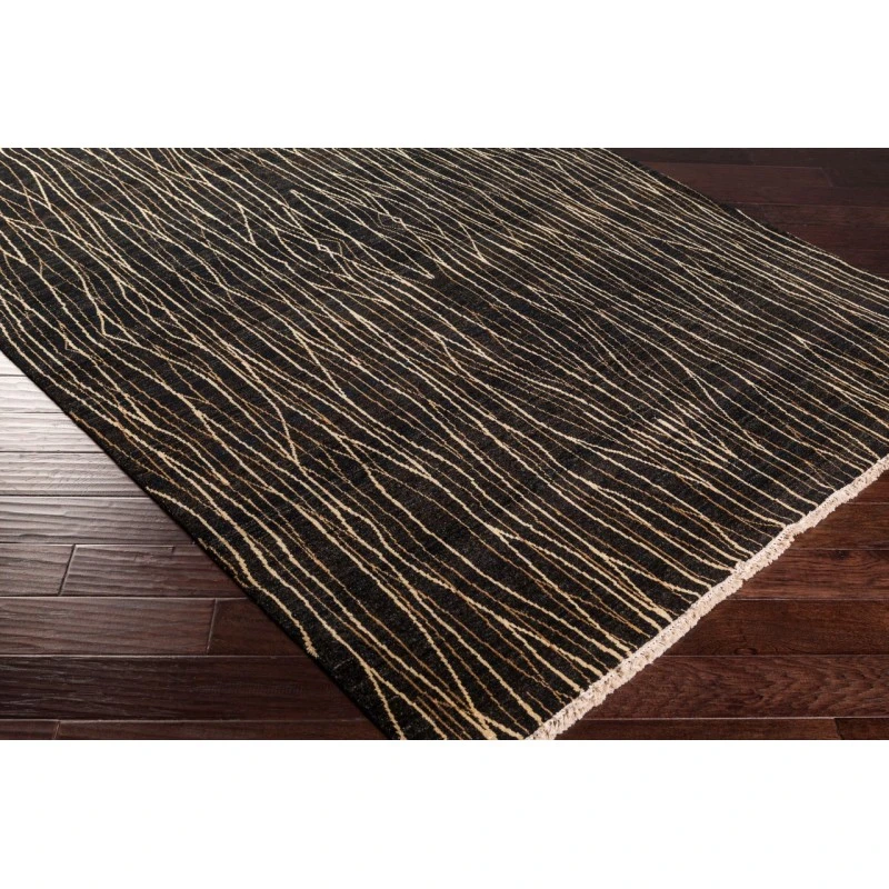 Surya Scarlet Black SCL-1002 6ft. x 9ft. Rect. Rug