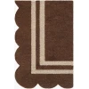 Livabliss Scalloped Chocolate SCP-2300 2 ft. X 3 ft. Rect. Rug