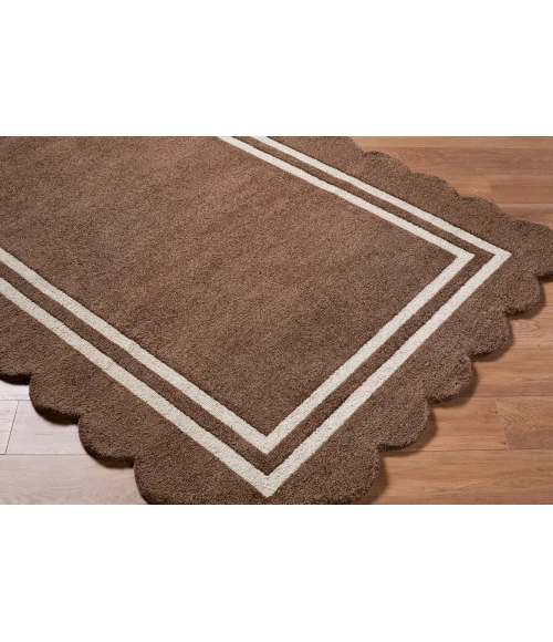 Livabliss Scalloped Chocolate SCP-2300 10 ft. X 14 ft. Rect. Rug
