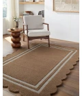 Livabliss Scalloped Umber SCP-2301 5 ft. X 7 ft. 6 in. Rect. Rug