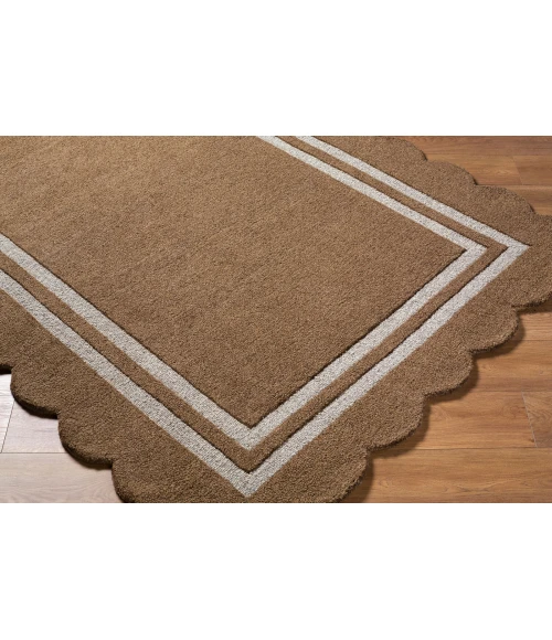 Livabliss Scalloped Umber SCP-2301 5 ft. X 7 ft. 6 in. Rect. Rug