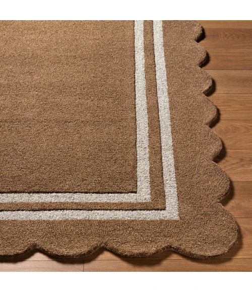 Livabliss Scalloped Umber SCP-2301 5 ft. X 7 ft. 6 in. Rect. Rug