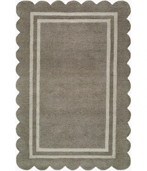 Livabliss Scalloped Stone Gray SCP-2302 5 ft. X 7 ft. 6 in. Rect. Rug