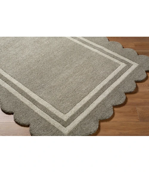 Livabliss Scalloped Stone Gray SCP-2302 5 ft. X 7 ft. 6 in. Rect. Rug