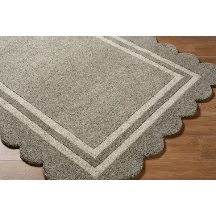 Livabliss Scalloped Stone Gray SCP-2302 9 ft. X 12 ft. Rect. Rug
