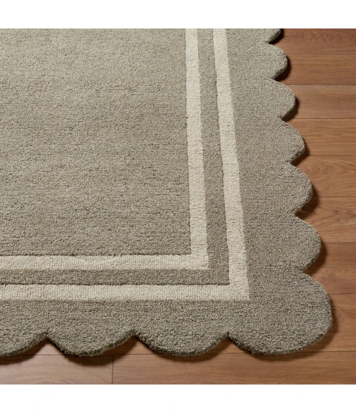 Livabliss Scalloped Stone Gray SCP-2302 5 ft. X 7 ft. 6 in. Rect. Rug