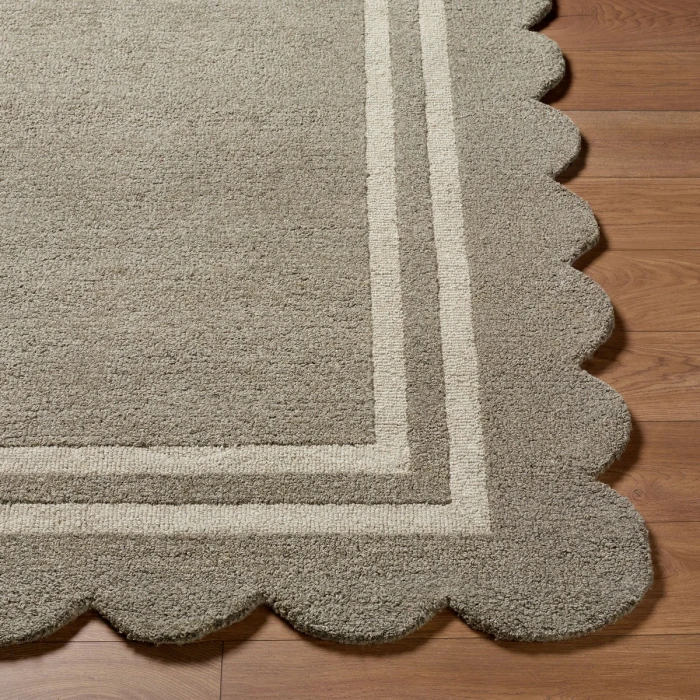 Livabliss Scalloped Stone Gray SCP-2302 9 ft. X 12 ft. Rect. Rug
