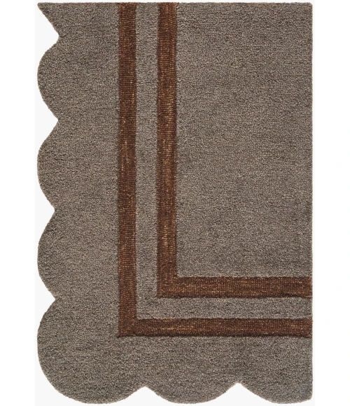 Livabliss Scalloped Charcoal SCP-2303 2 ft. X 3 ft. Rect. Rug
