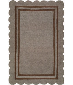 Livabliss Scalloped Charcoal SCP-2303 5 ft. X 7 ft. 6 in. Rect. Rug