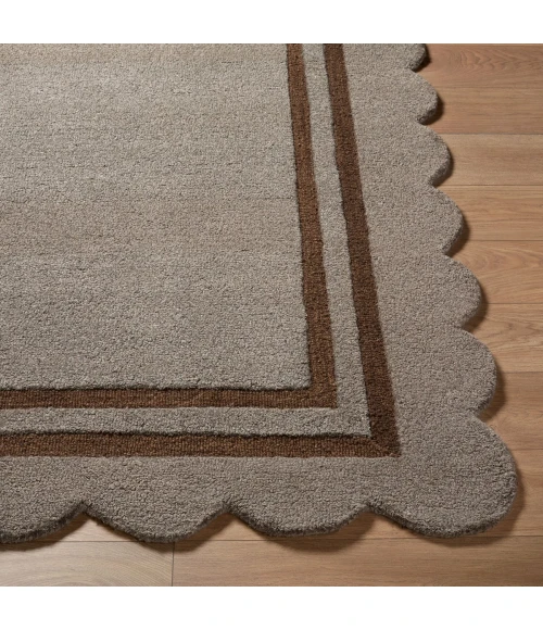 Livabliss Scalloped Charcoal SCP-2303 5 ft. X 7 ft. 6 in. Rect. Rug