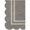 Livabliss Scalloped Slate Gray SCP-2304 2 ft. 6 in. X 8 ft. Rect. Rug
