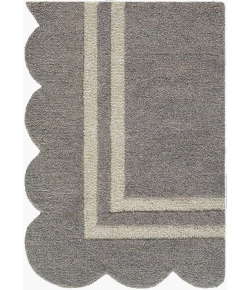 Livabliss Scalloped Slate Gray SCP-2304 2 ft. X 3 ft. Rect. Rug
