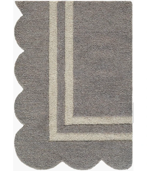 Livabliss Scalloped Slate Gray SCP-2304 2 ft. X 3 ft. Rect. Rug