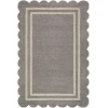 Livabliss Scalloped Slate Gray SCP-2304 6 ft. X 9 ft. Rect. Rug