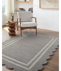 Livabliss Scalloped Slate Gray SCP-2304 5 ft. X 7 ft. 6 in. Rect. Rug
