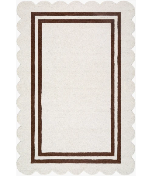 Livabliss Scalloped Ivory SCP-2305 6 ft. X 9 ft. Rect. Rug