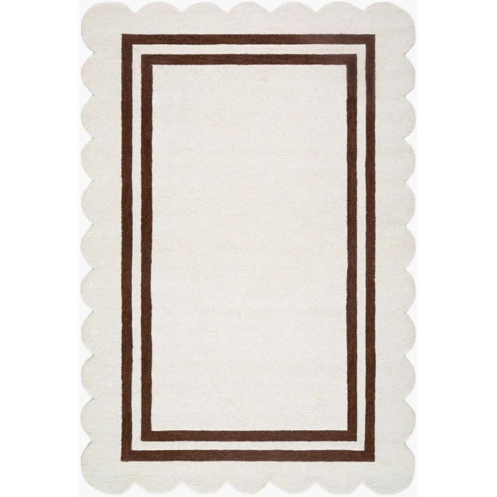 Livabliss Scalloped Ivory SCP-2305 10 ft. X 14 ft. Rect. Rug