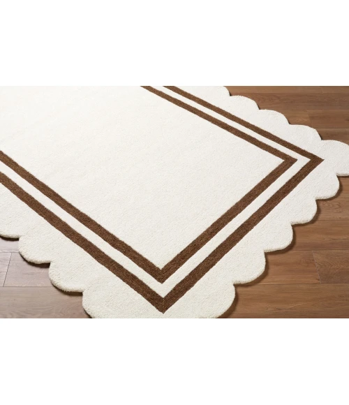 Livabliss Scalloped Ivory SCP-2305 6 ft. X 9 ft. Rect. Rug