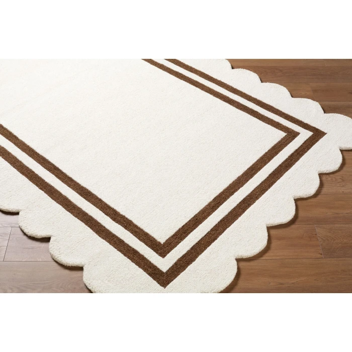 Livabliss Scalloped Ivory SCP-2305 10 ft. X 14 ft. Rect. Rug