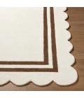 Livabliss Scalloped Ivory SCP-2305 6 ft. X 9 ft. Rect. Rug