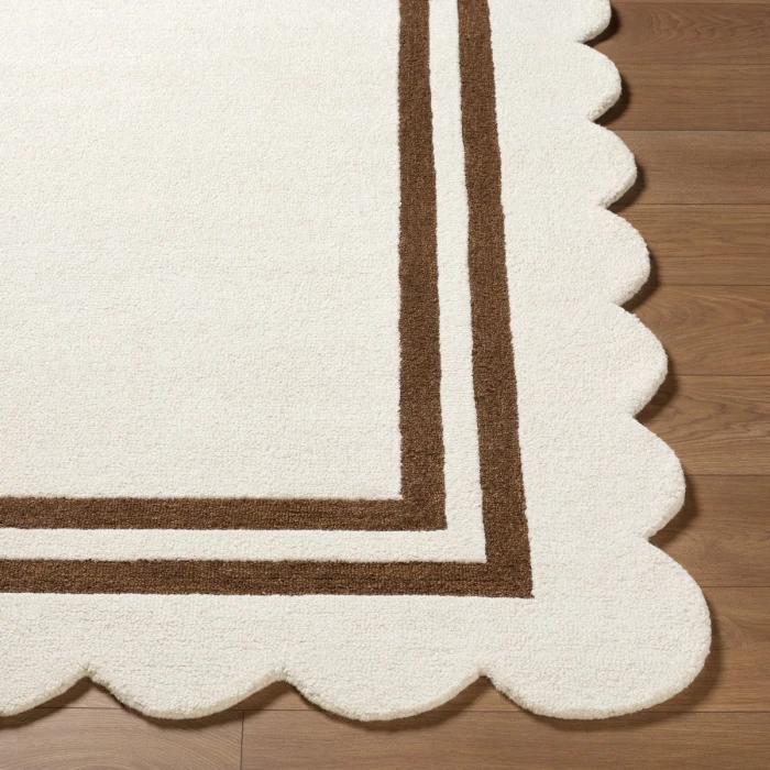 Livabliss Scalloped Ivory SCP-2305 10 ft. X 14 ft. Rect. Rug
