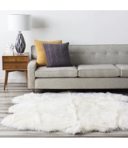 Surya Sheepskin SHS9600 Ivory Area Rug 6 ft. X 8 ft. Rectangle