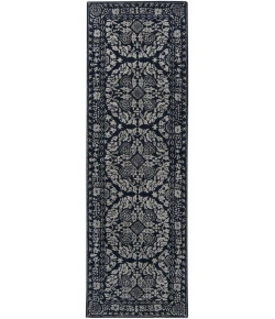 Surya Smithsonian SMI2112 Dark Blue Light Gray Area Rug 3 ft. X 12 ft. Runner