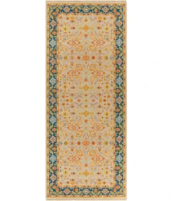 Surya Soumek SMK103 Teal Burnt Orange Area Rug 4 ft. X 10 ft. Runner