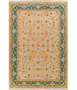Surya Soumek SMK103 Teal Burnt Orange Area Rug 6 ft. X 9 ft. Rectangle