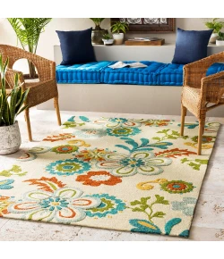 Surya Storm SOM7706 Sky Blue Burnt Orange Area Rug 12 ft. X 15 ft. Rectangle