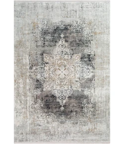 Surya Solar SOR2305 Black Gray Area Rug 6 ft. 7 in. X 9 ft. 6 in. Rectangle