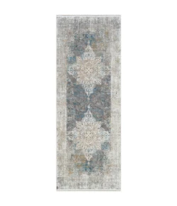 Surya Solar SOR2306 Sky Blue Dark Blue Area Rug 3 ft. X 8 ft. Runner