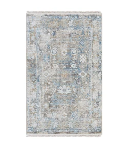 Surya Solar SOR2307 Sky Blue Dark Blue Area Rug 3 ft. X 5 ft. Rectangle