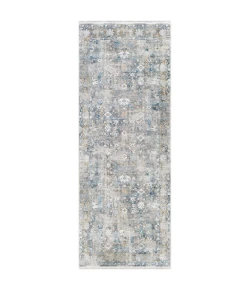 Surya Solar SOR2307 Sky Blue Dark Blue Area Rug 3 ft. X 8 ft. Runner