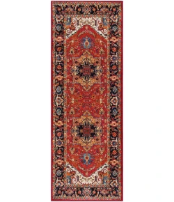 Livabliss Serapi SRP1001 Dark Red Black Area Rug 2 ft. 7 in. X 7 ft. 3 in. Runner