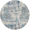 Livabliss Sunderland SUN2300 Navy Aqua Area Rug 7 ft. 10 in. Round