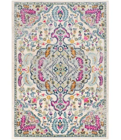 Livabliss Sunderland SUN2312 Bright Pink Aqua Area Rug 6 ft. 7 in. X 9 ft. Rectangle