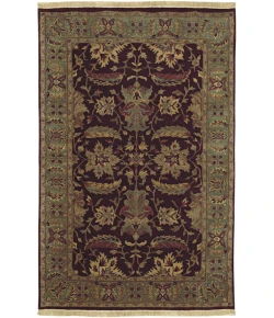 Surya Taj Mahal TJ41 Burgundy Grass Green Area Rug 8 ft. Round