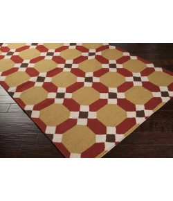 Surya Archive ACH1715 Tan Dark Red Area Rug 8 ft. X 11 ft. Rectangle