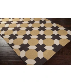 Surya Archive ACH1716 Tan Dark Brown Area Rug 5 ft. X 8 ft. Rectangle
