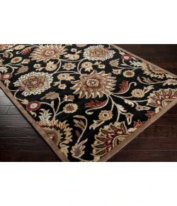Livabliss Caesar CAE1053 Black Camel Area Rug 6 ft. Round