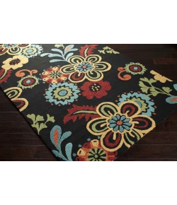 Surya Storm SOM7707 Black Burnt Orange Area Rug 5 ft. X 7 ft. 6 in. Rectangle
