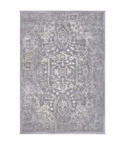 Livabliss Tibetan TBT2300 Charcoal Ivory Area Rug 5 ft. 3 in. Round
