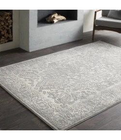 Livabliss Tibetan TBT2300 Charcoal Ivory Area Rug 7 ft. 10 in. Square