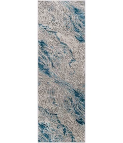 Livabliss Tibetan TBT2326 Teal Aqua Area Rug 2 ft. 7 in. X 7 ft. 7 in. Runner