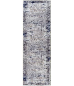 Livabliss Tahmis THI2708 Dark Blue Medium Brown Area Rug 2 ft. 7 in. X 7 ft. 10 in. Runner