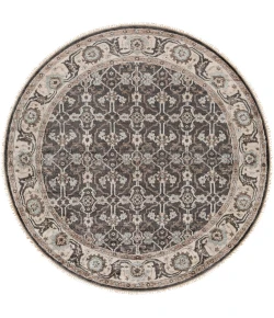 Surya Theodora THO3000 Black Medium Gray Area Rug 8 ft. Round