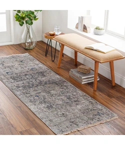 Surya Theodora THO3009 Medium Gray Charcoal Area Rug 2 ft. 6 in. X 8 ft. Runner