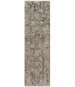 Surya Theodora THO3011 Charcoal Ice Blue Area Rug 2 ft. 6 in. X 8 ft. Runner